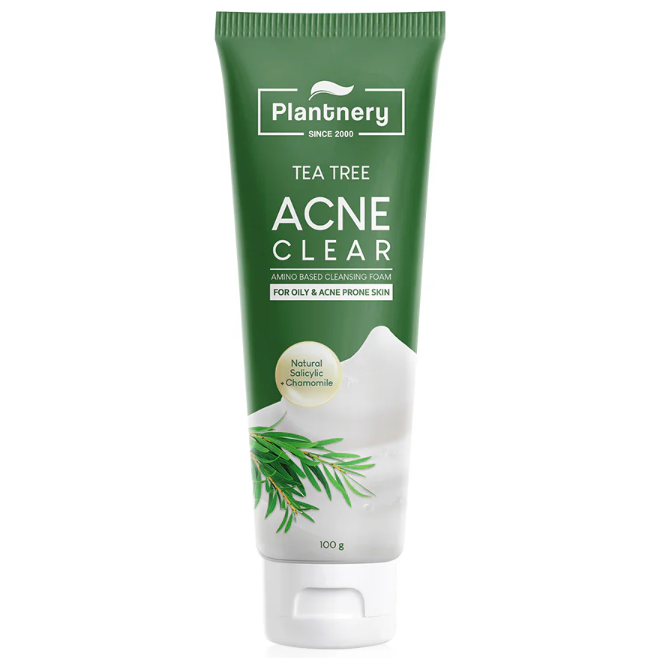 Plantnery Tea Tree Acne Clear Amino-Based Cleansing Foam 100g