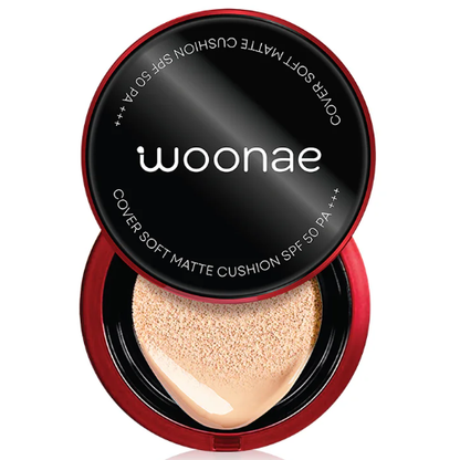 Woonae - 02 Warm Ivory, Cover Soft Matte Cushion SPF 50 PA+++ 10g.