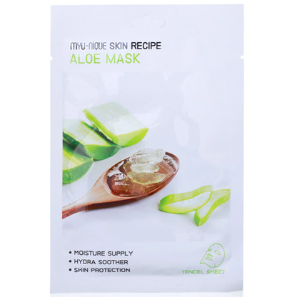 MYU-NIQUE Skin Recipe Aloe Mask 25g – Pack of 3 for Hydrating & Calm Skin