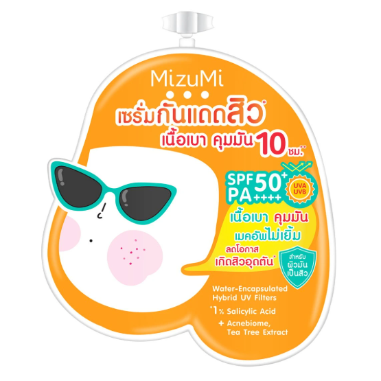MizuMi UV Acne Matte Serum SPF50+ PA++++ - 6g (Pack of 6) - Made in Japan