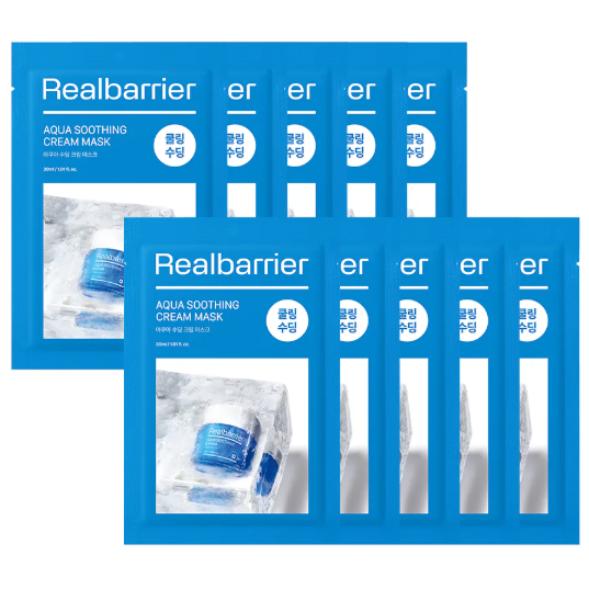 Real Barrier Aqua Soothing Cream Mask - 30ml (Pack of 10)