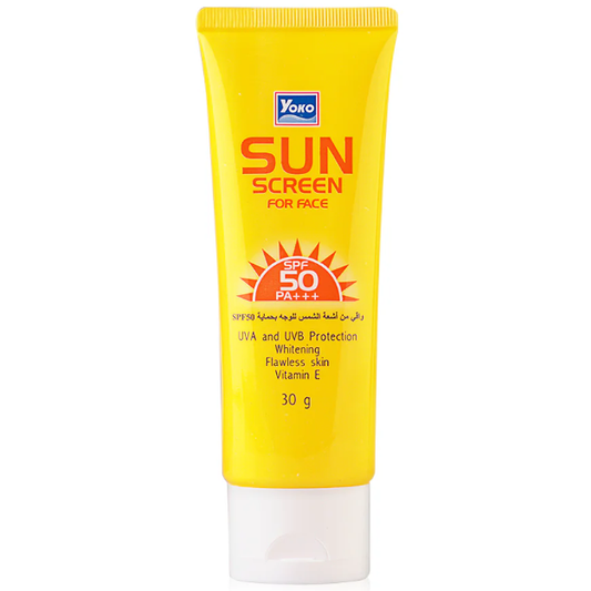 Yoko Face Sunscreen SPF50+ PA+++ 30g – Broad Spectrum UV Protection