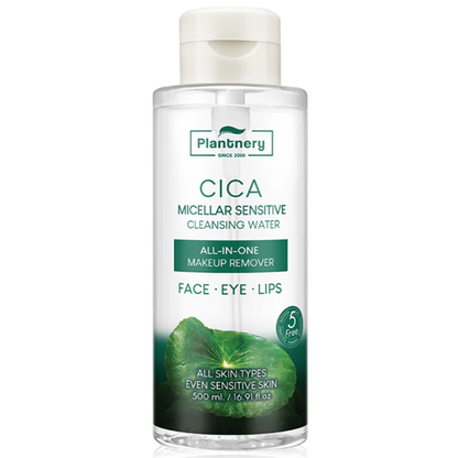 Plantnery Cica Micellar Sensitive Cleansing Water 500ml – Gentle & Hydrating