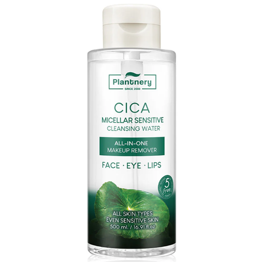 Plantnery Cica Micellar Sensitive Cleansing Water 500ml – Gentle & Hydrating