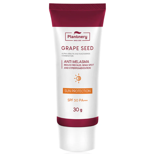 Plantnery Grape Seed Sunscreen Cream SPF50+ PA+++ 30g - Broad Spectrum Protection