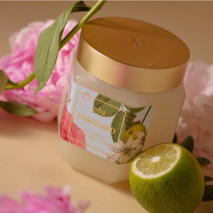 Plu Fleur Perfumed Body Scrub & Soap 500g – Gentle Exfoliating & Fragrant Cleansing