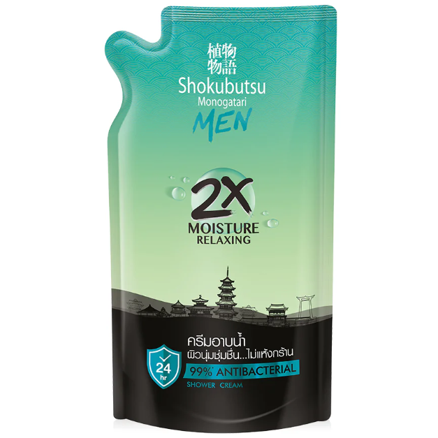 Shokubutsu Monogatari Men Moisture & Relaxing Shower Cream Refill 400ml