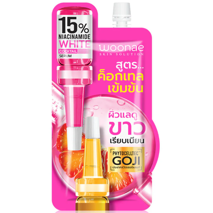 Woonae White Cocktail Serum 10g – Pack of 3 for Bright, Radiant Skin