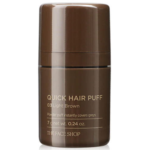 The Face Shop Quick Hair Puff #03 Light Brown 7g - Instant Hair Color Solution