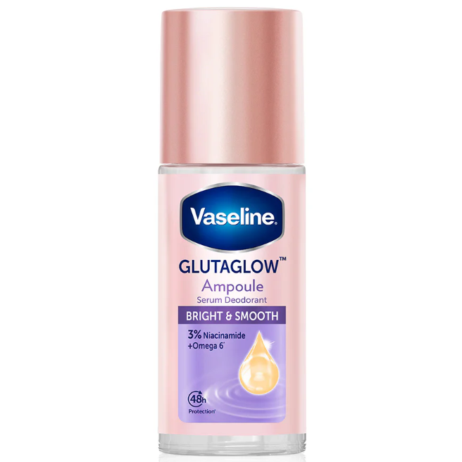 Vaseline GlutaGlow Roll-On Serum Deodorant – Brightening & Smoothing, 45ml