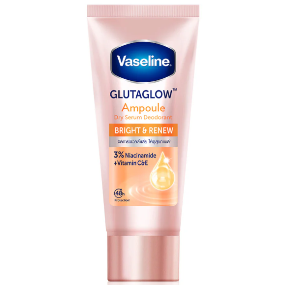 Vaseline - GlutaGlow Ampoule Dry Serum Deodorant, Bright and Renew 45ml.
