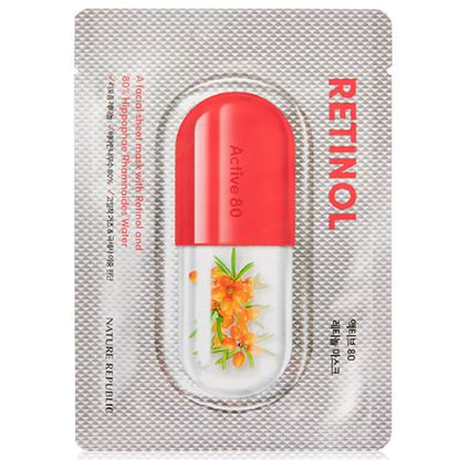 Nature Republic Active 80 Retinol Mask 29ml – Pack of 3 for Youthful, Radiant Skin