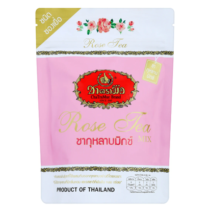 Cha Tra Mue Oolong Thai Tea Powder with Rose Petals - 75g Pack (30 x 2.5g Bags)