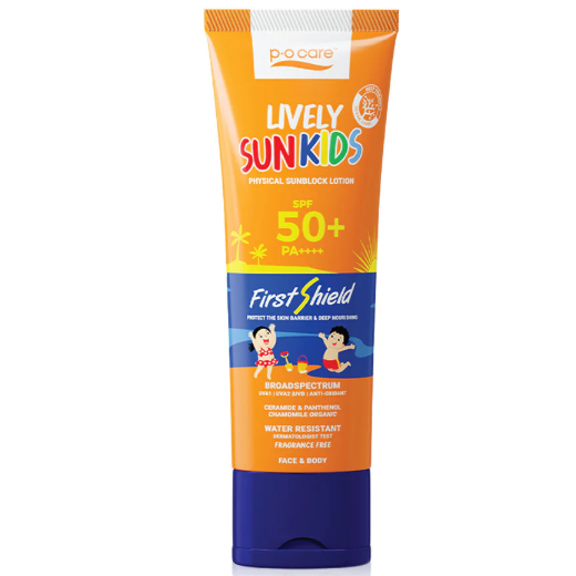 P.O.CARE Lively Sunkids SPF50+ PA+++ 85ml - Gentle Sun Protection for Kids