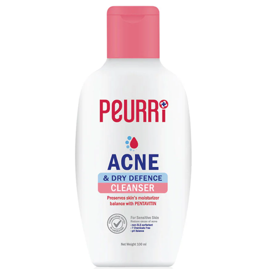 Peurri Acne & Dry Defense Cleanser 100ml - Gentle Skincare for Sensitive Skin