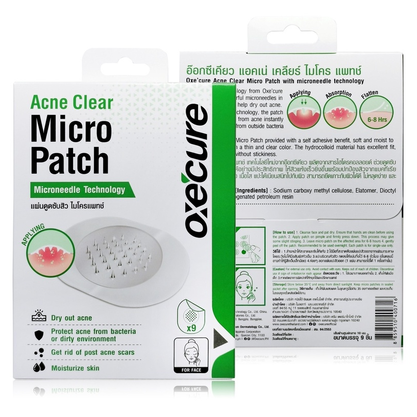 Oxe Cure Acne Clear Micro Patch - Fast-Acting Acne Treatment (9 Patches)