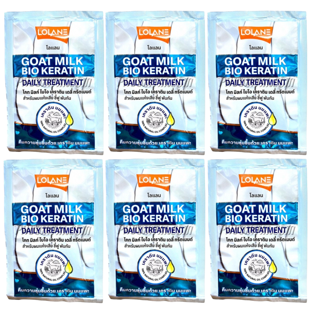 Lolane Goat Milk Bio Keratin Daily Hair Treatment – 30ml (Pack of 6)