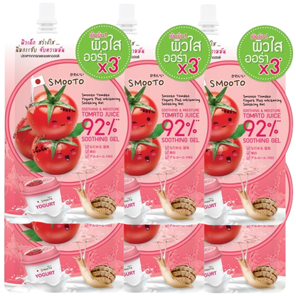 Smooto Tomato Yogurt Plus Whitening Gel 50g - Pack of 6