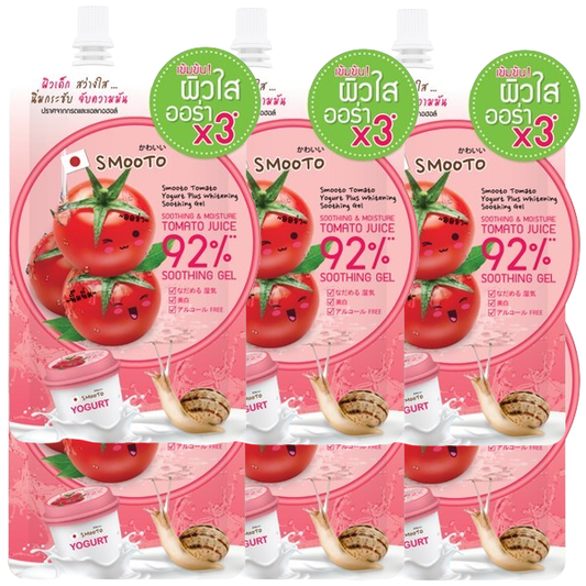 Smooto Tomato Yogurt Plus Whitening Gel 50g - Pack of 6