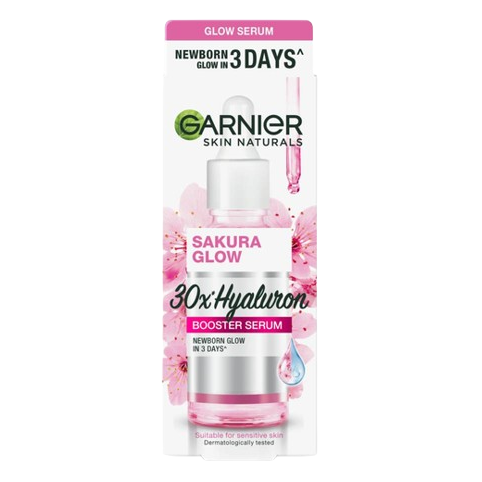 Garnier Sakura Glow 30x Hyaluron Booster Serum 15ml – Brightening & Hydrating