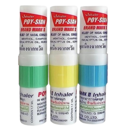 Thai Herbal Inhaler Set - 5 Types, 3 Pieces Each for Respiratory Relief