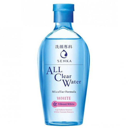 Senka All Clear Water Micellar - Brightening Formula 230ml with Cherry Blossom & Silk Cocoon