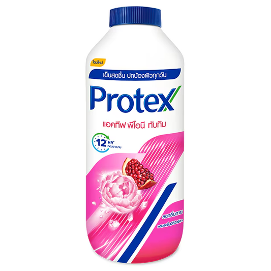 Protex Cooling Talc Powder - Peony & Pomegranate 140g for Long-Lasting Freshness
