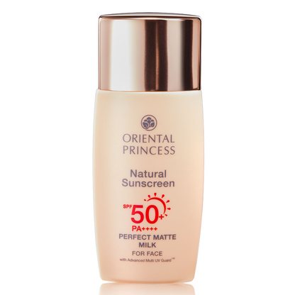 Oriental Princess Natural Sunscreen - Matte Milk SPF 50+ PA++++ for Face, 50ml