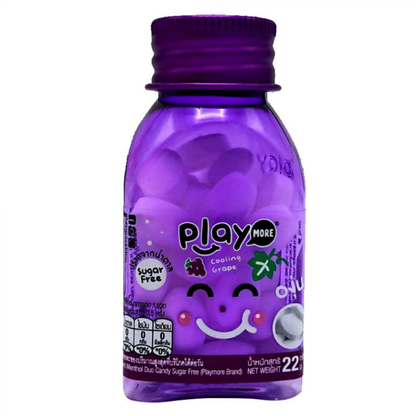 Playmore Grape Menthol Candy Bottle 22g – Pack of 6