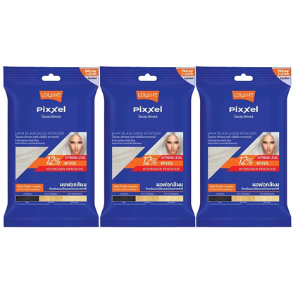 Lolane Pixxel Hair Bleaching Powder with Oxymilk 12% (Pack of 3)