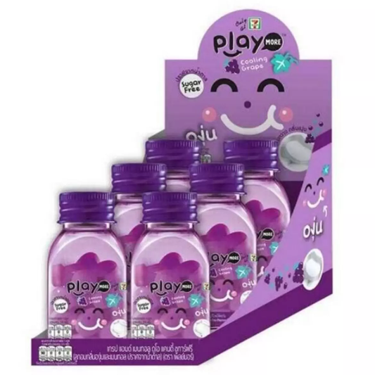 Playmore Grape Menthol Candy Bottle 22g – Pack of 6