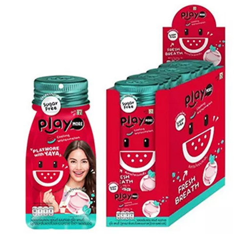 Playmore Watermelon & Menthol Flavored Candy Sachets - 12g, Pack of 12