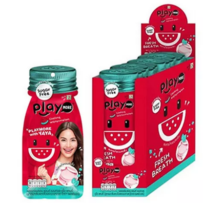 Playmore Watermelon & Menthol Flavored Candy Sachets - 12g, Pack of 12