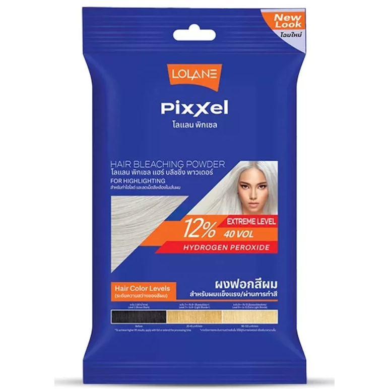 Lolane Pixxel Hair Bleaching Powder with Oxymilk 12% (Pack of 3)