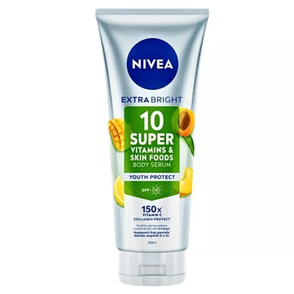 Nivea Extra Bright 10 Vitamins & Skin Foods Body Serum - Youth Protect 320ml