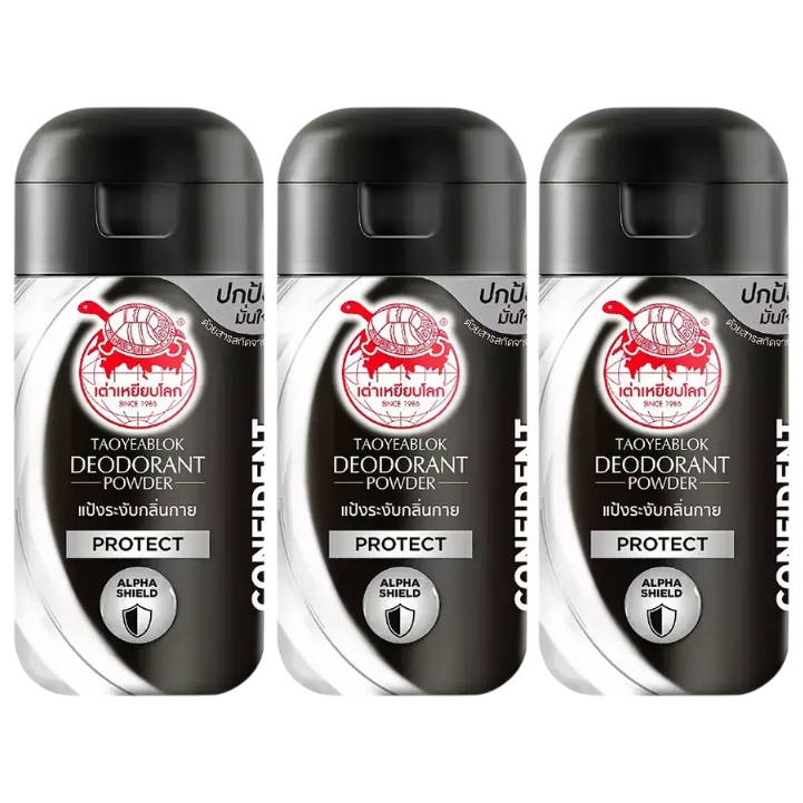 Taoyeblok Protect Deodorant Powder 22g | Pack of 3 - Long-Lasting Underarm Freshness