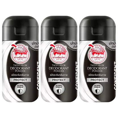 Taoyeblok Protect Deodorant Powder 22g | Pack of 3 - Long-Lasting Underarm Freshness