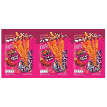 Taro Sichuan Spicy Fish Snack with Dipping Sauce 18g (Pack of 3)