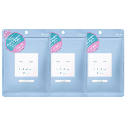 Lululun Pore-Refining Anti-Aging Face Mask | 3 Packs of 7 Sheets - Made in Japan