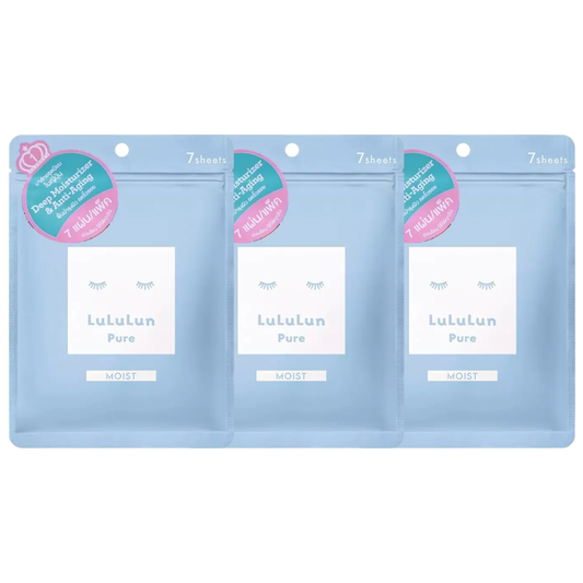 Lululun Pore-Refining Anti-Aging Face Mask | 3 Packs of 7 Sheets - Made in Japan