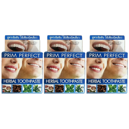 Poompuksa Prim Perfect Herbal Toothpaste - Pack of 3 | Made in Thailand