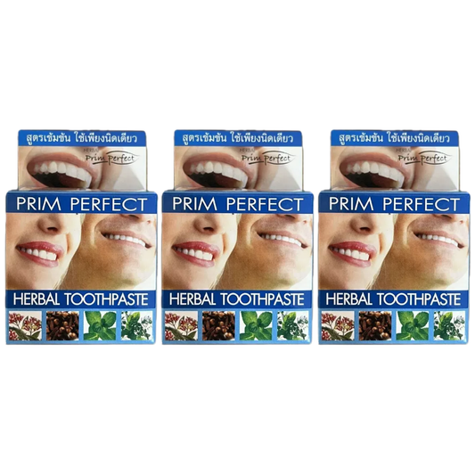 Poompuksa Prim Perfect Herbal Toothpaste - Pack of 3 | Made in Thailand
