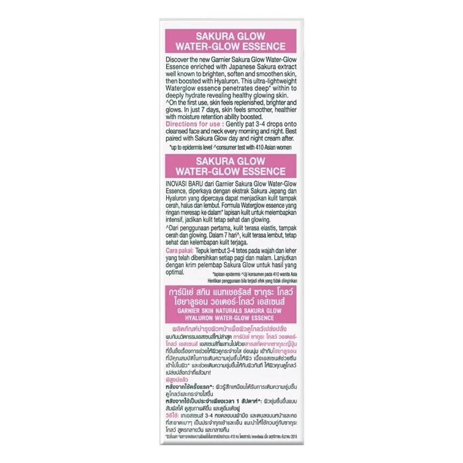 Garnier Sakura Glow Hyaluron Serum - Water-Glow Essence 100ml