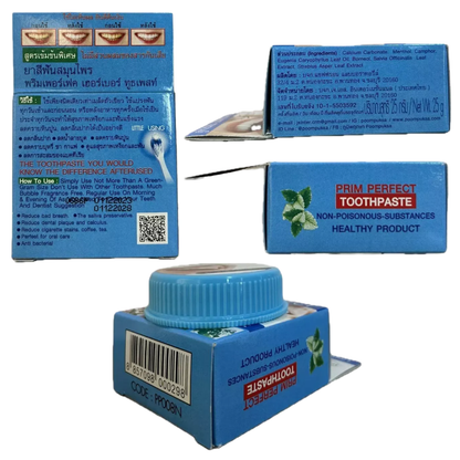 Poompuksa Prim Perfect Herbal Toothpaste - Pack of 3 | Made in Thailand