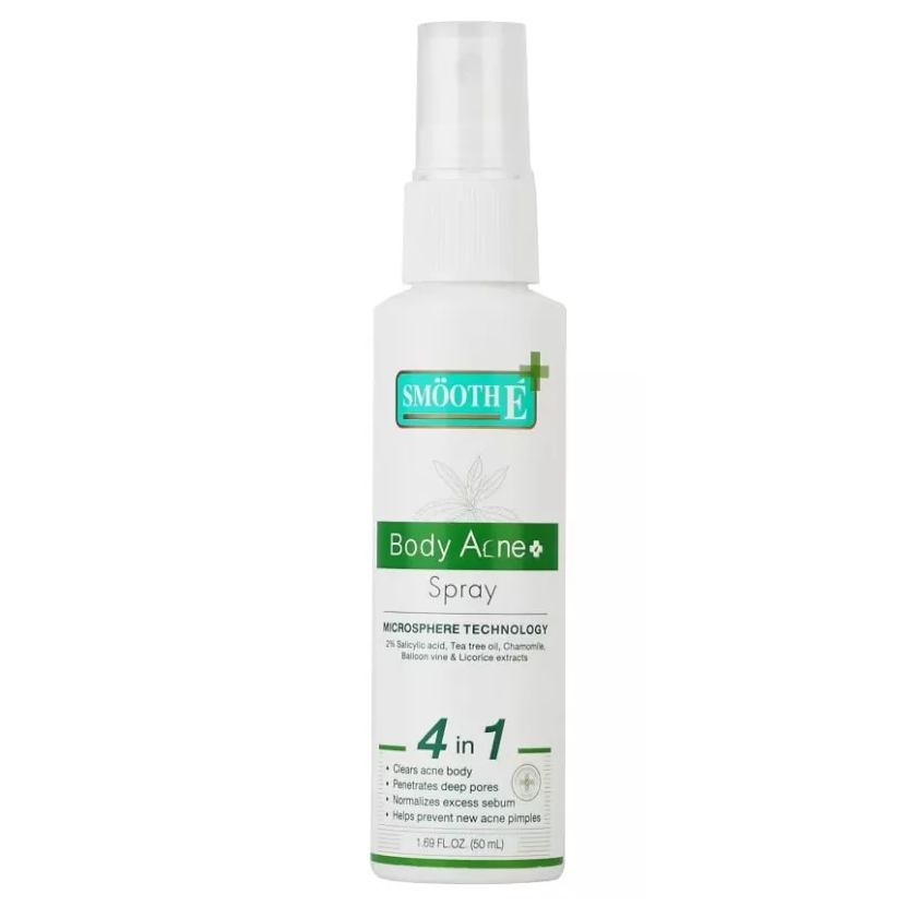 Smooth E Body Acne Spray 50ml – Effective Back & Body Acne Solution