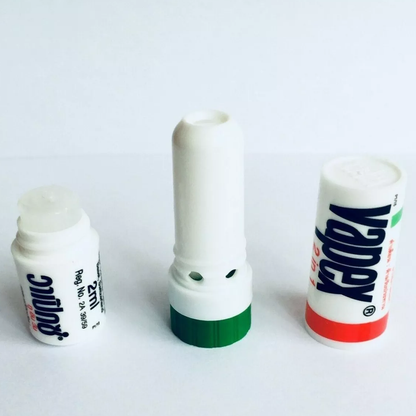 Vapex Menthol Nasal Inhaler for Cold, Congestion, Dizziness Relief - 6 Pack (2 ml Each) - Made in Thailand
