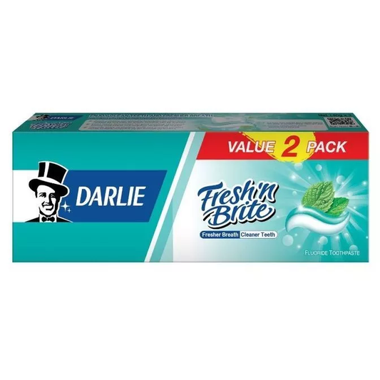Darlie Fresh and Brite Toothpaste 140g – Pack of 2 for Long-Lasting Freshness