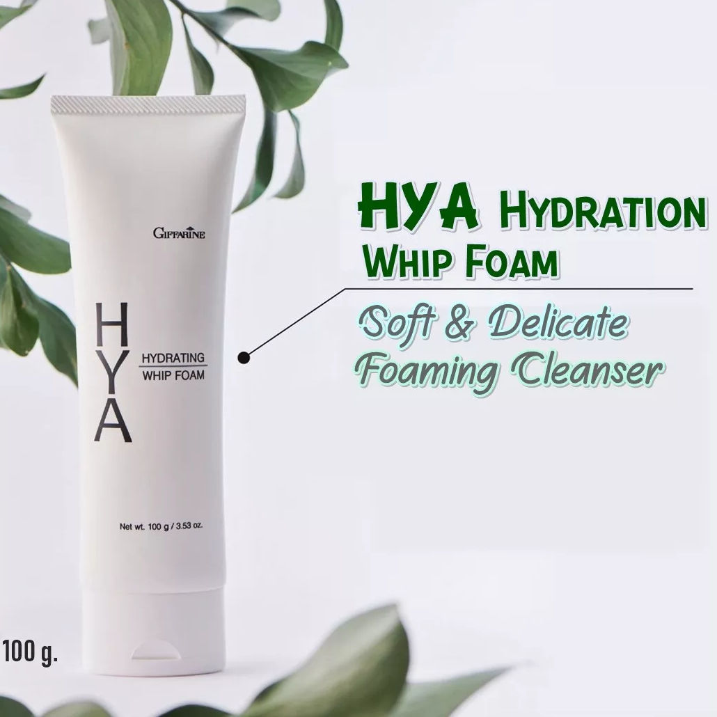 Giffarine Hiya Hydrating Whip Foam 100g - Gentle Moisturizing Facial Cleanser