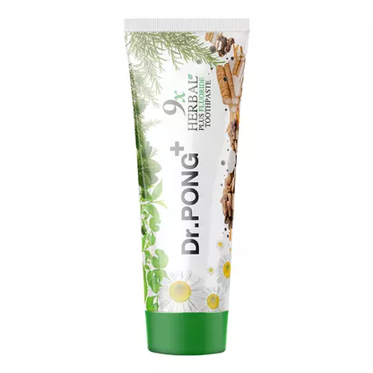 Dr. PONG 9X Herbal Plus Fluoride Toothpaste - 100g for Oral Care