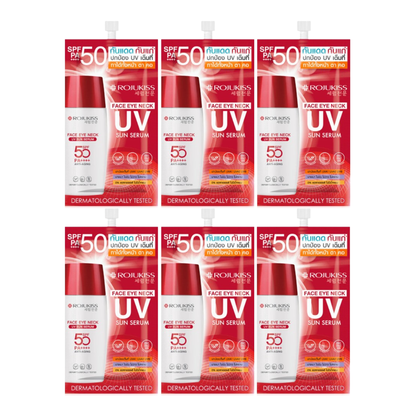 Rojukiss Face, Eye & Neck UV Sun Serum SPF50+ PA++++ - 7g (Pack of 6)